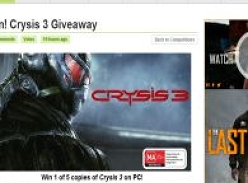 Win 1 of 5 copies of Crysis 3 on PC!