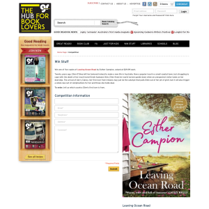 Win 1 of 5 copies of Leaving Ocean Road by Esther Campion