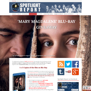 Win 1 of 5 copies of Mary Magdalene