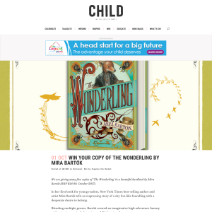 Win 1 of 5 Copies of The Wonderling by Mira Bartók