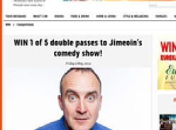 Win 1 of 5 double passes to Jimeoin's Brisbane comedy show!