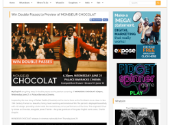Win 1 of 5 Double Passes to Preview of MONSIEUR CHOCOLAT