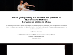 Win 1 of 5 DPs to Qld Ballet Dangerous Liasions