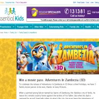 Win 1 of 5 family movie passes to see Adventures In Zambezia (3D)