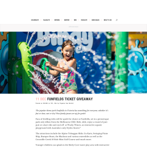 Win 1 of 5 family passes to Funfields