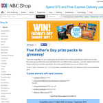 Win 1 of 5 'Father's Day' prize packs!