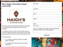 Win 1 of 5 Haigh's Chocolate hampers!