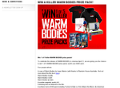 Win 1 of 5 'Killer Warm Bodies' prize packs!