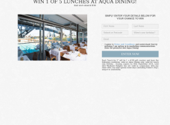 Win 1 of 5 lunches at 'Aqua Dining', valued at $150 each!