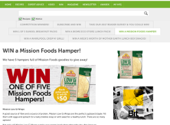 Win 1 of 5 Mission Foods hampers