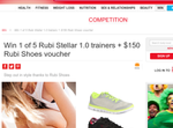Win 1 of 5 Rubi Stellar 1.0 trainers + $150 Rubi Shoes voucher!