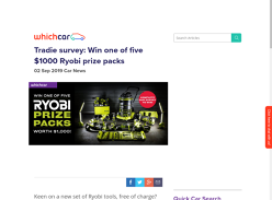 Win 1 of 5 Ryobi Tool Packs