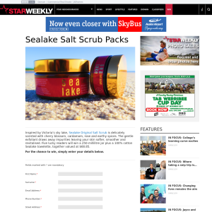 Win 1 of 5 Sealake Salt Scrub Packs