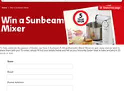 Win 1 of 5 Sunbeam mixers!