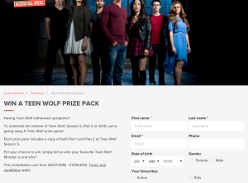 Win 1 of 5 'Teen Wolf' prize packs!