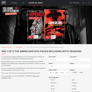 Win 1 of 5 'The Americans' DVD packs!