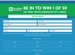 Win 1 of 50 $50 TerryWhite Chemmart Gift Cards