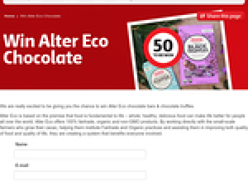 Win 1 of 50 Alter Eco Chocolate prizes!