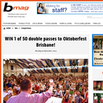 Win 1 of 50 double passes to Oktoberfest Brisbane!