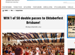 Win 1 of 50 double passes to Oktoberfest Brisbane!