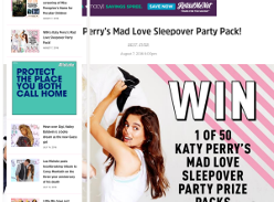Win 1 of 50 Katy Perry's 'Mad Love' Sleepover Party Packs!