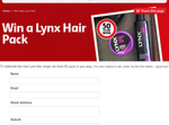 Win 1 of 50 Lynx hair packs!