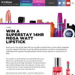 Win 1 of 50 Maybelline 'Super Stay Megawatt Lipsticks'!