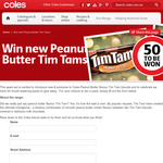 Win 1 of 50 Peanut Butter Tim Tam packs!