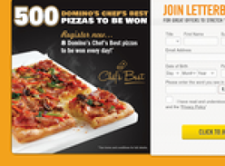 Win 1 of 500 Domino's Pizza Vouchers to be Won