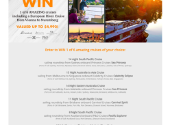 Win 1 of 6 amazing Cruises of your choice!