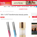 Win 1 of 6 Transformulas beauty packs!