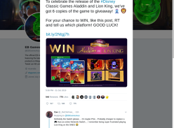 Win 1 of 6 XB1/PS4/Switch Copies of Disney Classic Games: Aladdin & The Lion King