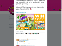Win 1 of 6 XB1/PS4/Switch Copies of Yooka-Laylee and The Impossible Lair