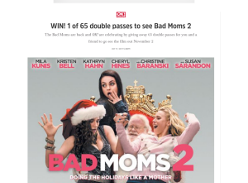 Win 1 of 65 double passes to see Bad Moms 2