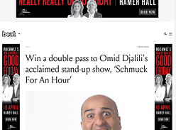 Win 1 of 8 Double Passes to Omid Djalili’s ‘Schmuck for an Hour’