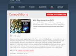 Win 1 x copy of Big History on DVD