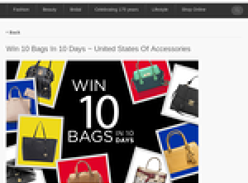 Win 10 bags in 10 days! (Twitter or Instagram Required)