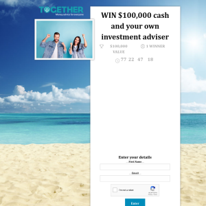WIN $100,000 cash and your own investment adviser