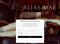 Win $1000 to spend at Alias Mae