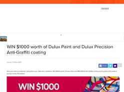 Win $1000 worth of Dulux PRECISION Anti-Graffiti Paint
