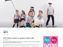 Win $150 Kids Cult clothing voucher