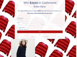 Win $2,500 in cashmere!