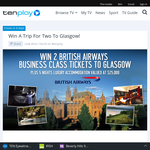 Win 2 British Airways Business Class tickets to Glasgow!