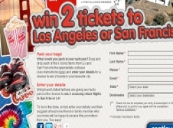 Win 2 tickets to LA or San Fransisco