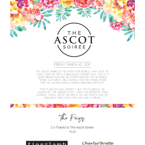 Win 2 Tickets to The Ascot Soiree (Food/Drinks), Hair Salon, Eyelashes, Spray Tan, Makeup, Mani/Pedi from The Ascot Soiree