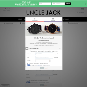 Win 2 'UNCLE JACK' watches!