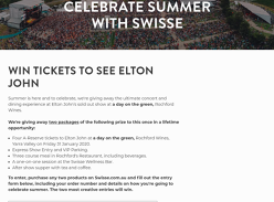 Win 2 VIP Elton John Concert Packages