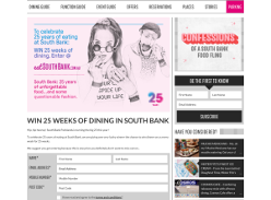 Win 25 Weeks of Dining in South Bank