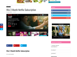 Win 3 Month Netflix Subscription