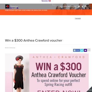 Win $300 Anthena Crawford voucher